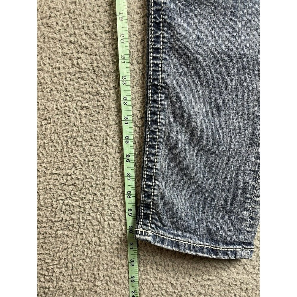 Miss Me Jeans Womens Size 32 Blue Signature Skinny Embellished Denim Ladies Pant - Picture 9 of 12